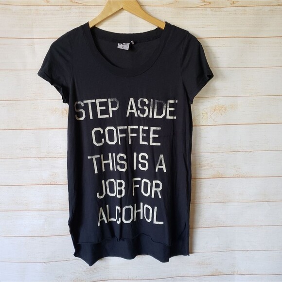 Rebel Yell Graphic Oversized Short Sleeve T-Shirt Tunic Black Women's Size XS - Picture 6 of 14